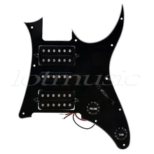 Electric Guitar Prewired Loaded Pickguard Scratch Plate 3Ply HSH Pearl White Black