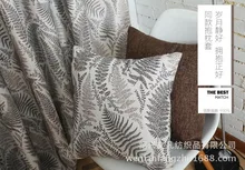 2017 New Export Hemp Material Printing Modern American Style Leaf Thickening Shading font b Curtain b