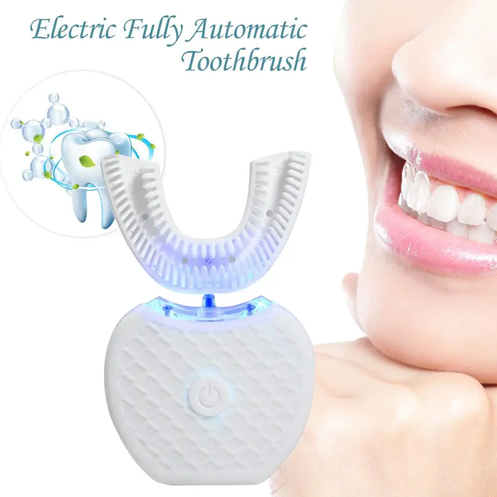 

360 Degree Full-automatic Variable-frequency Toothbrush Teeth Whitening Inductive Charging Electric Silicone Toothbrush