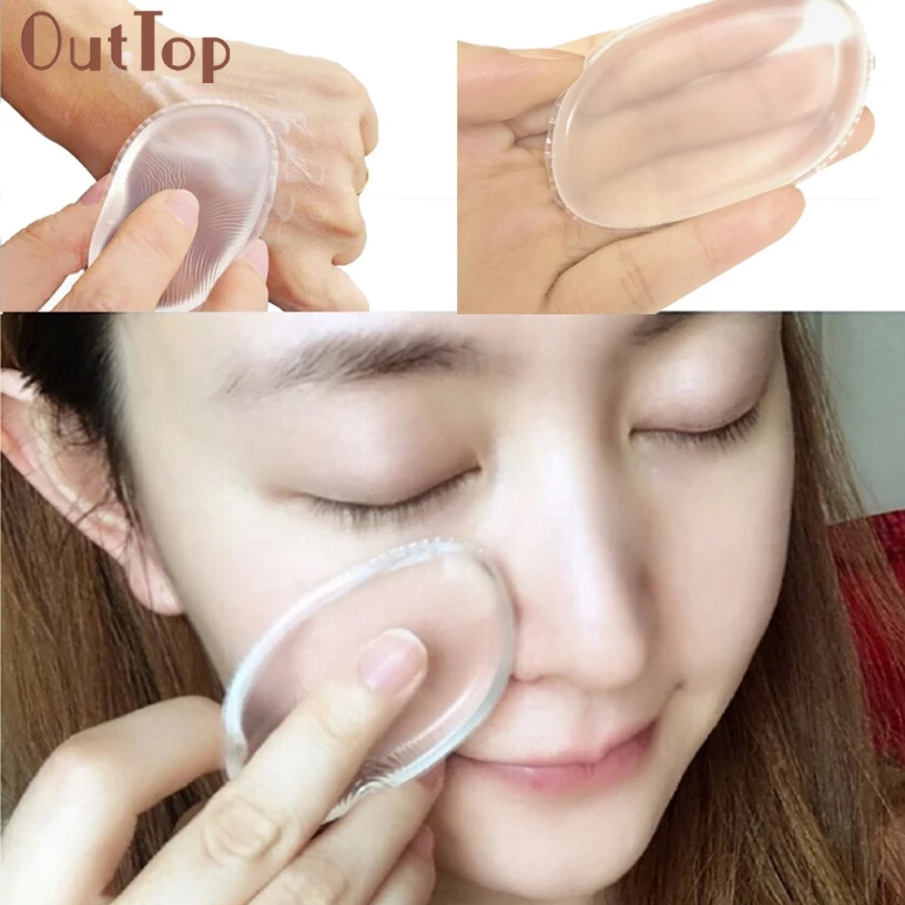 OutTop أفضل صفقة جديد 100% ستار الساخن شفافة سيليكون إسفنجة للمكياج نفخة ل السائل الأساس BB كريم الجمال أساسيات 1123