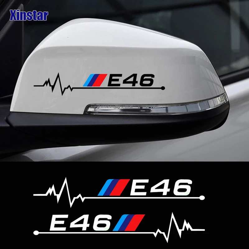 

2pcs car rearview mirror sticker for bmw E30 E34 E36 E39 E46 E60 E61E87 E90 E83 F10 F20 F21 F30 F35