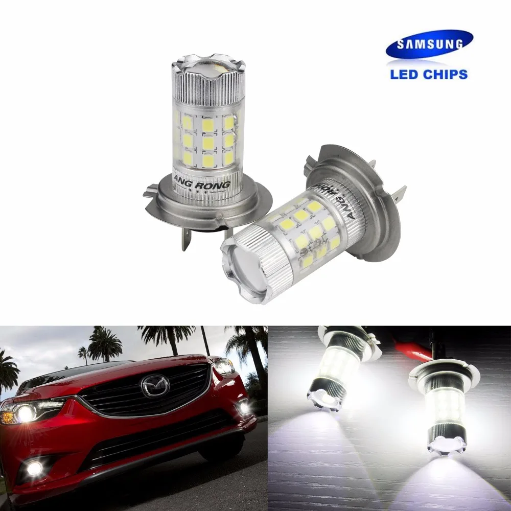 

ANGRONG 2x H7 30W SAMSUNG 2835 LED Headlight 499 Bulb Fog Lamp White 6000K(CA267x2)