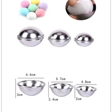 6 шт./компл. Бомбочки для ванны торта силиконовая форма для выпечки печенья прессформы бомбы ванны Алюминий сплав шар Сфера