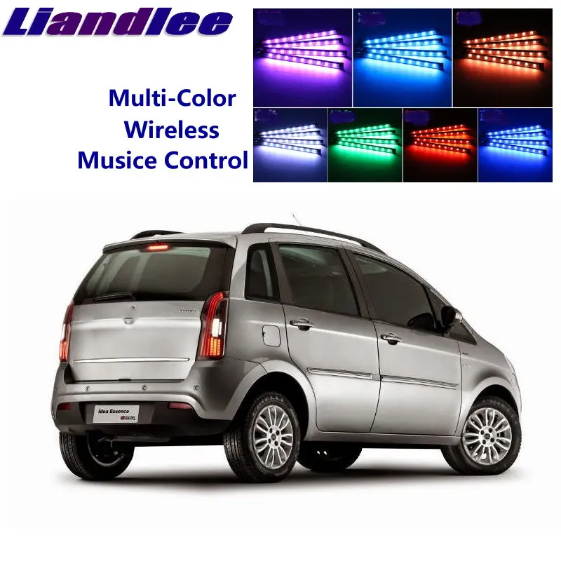 LiandLee Car Glow Interior Floor Decorative Atmosphere Seats Accent Ambient Neon light For Fiat Idea 2003~2016
