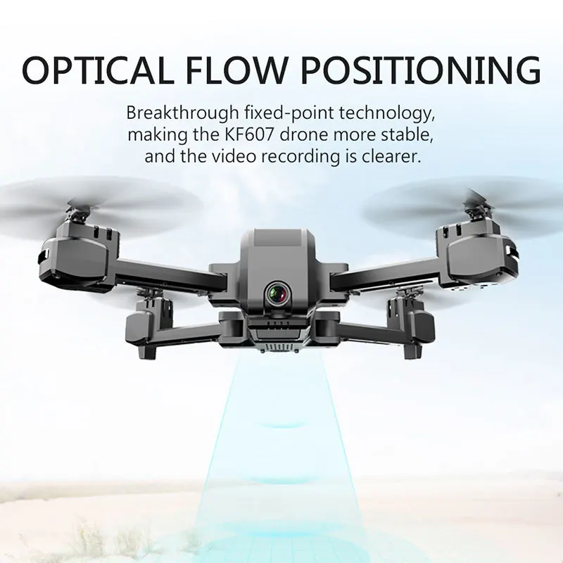 Складной Радиоуправляемый квадрокоптер KF607 с Wi Fi FPV и двойной камерой 4K Ultra
