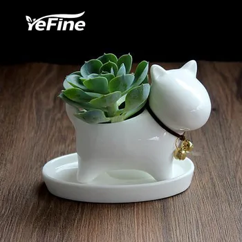 

YeFine Individuality Creative Ceramic Fleshy Flower Pot Desktop Cartoon Plant Pot Culture Hone Fashion Decoration Porcelain