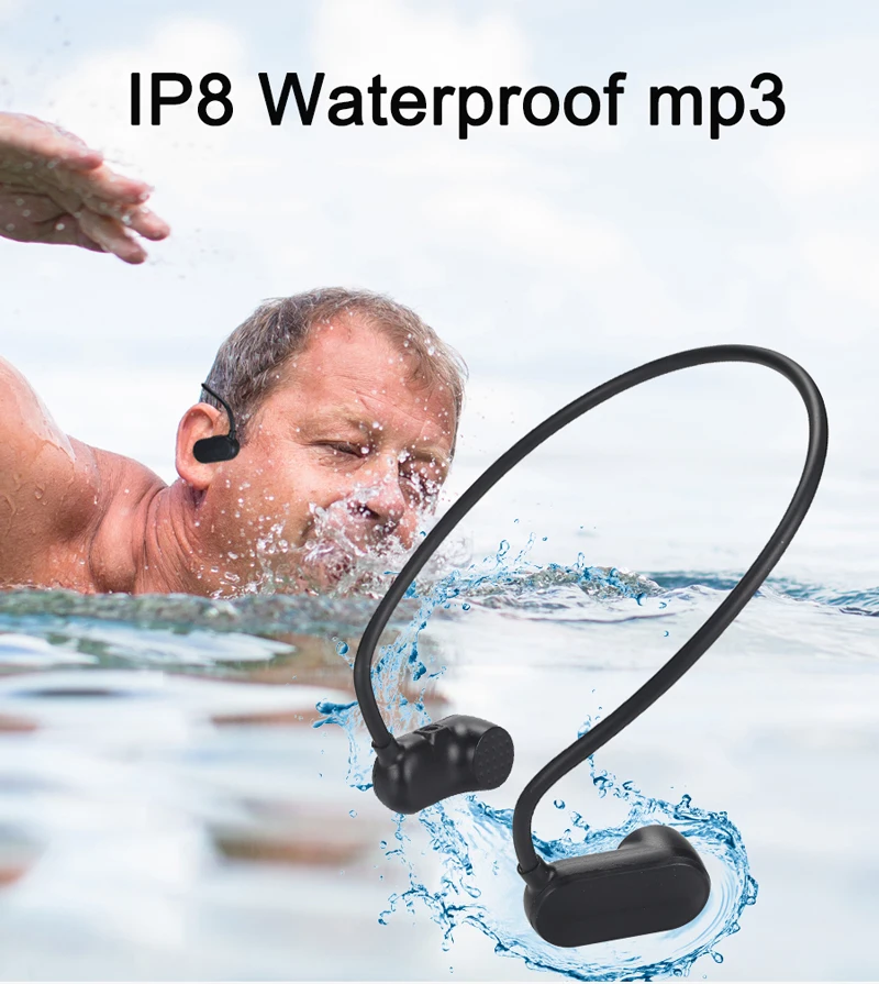 Volemer Apt-X V31 Bone Conduction Headset Hifi Mp3 Player IPX8 Waterproof Swimming Stereo Sport Portable Usb MP3 Music Players (5)