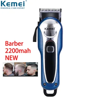 Kemei Barber Powerful Hair Clipper LED Professional Hair Trimmer for Men Electric Cutter Hair Cutting Machine Haircut Salon Tool barber hair clipper professional hair trimmer men electric cutter hair cutting machine haircut shaving tool for salon family