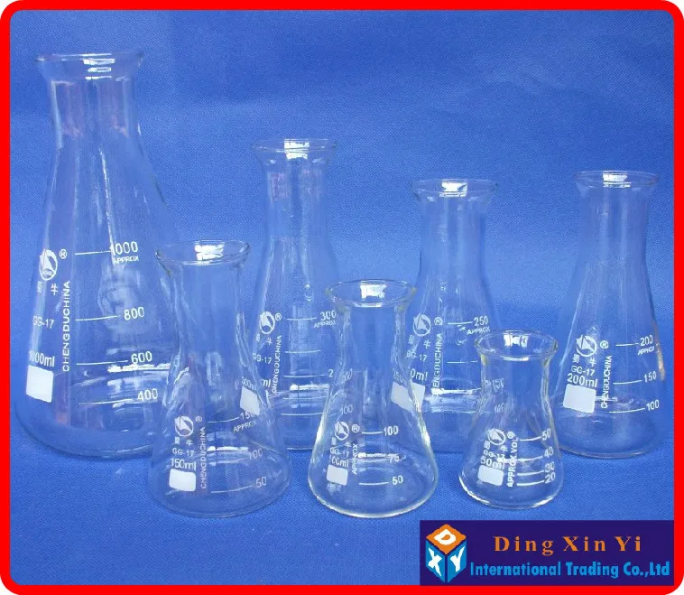Стеклянная колба Erlenmeyer (4 шт./лот) 100 мл стеклянная коническая лабораторное