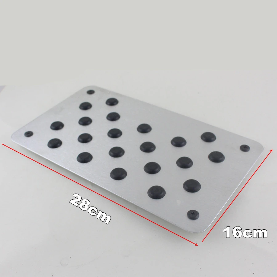 Aluminum alloy Car Non-slip Plate Carpet pedal Floor Mat Environmental Rubber Car Accessories Styling