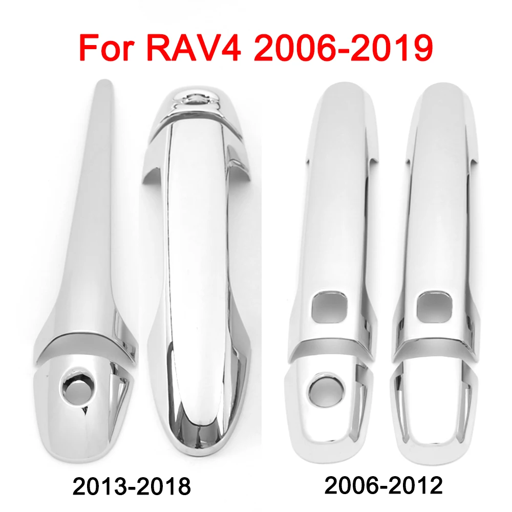Pour Toyota Rav4 Chrome poignée de porte couvre Chrome style accessoires 2006 2007 2013 2014 2017 2018 2019
