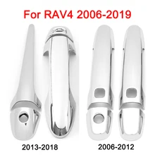 Pour Toyota Rav4 Chrome poignée de porte couvre Chrome style accessoires 2006 2007 2013 2014 2017 2018 2019