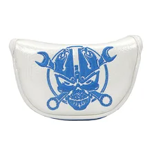 Golf Mallet Head Cover Putter Cover with Magnetic Closure Skull embroidery golf clubs protect cover