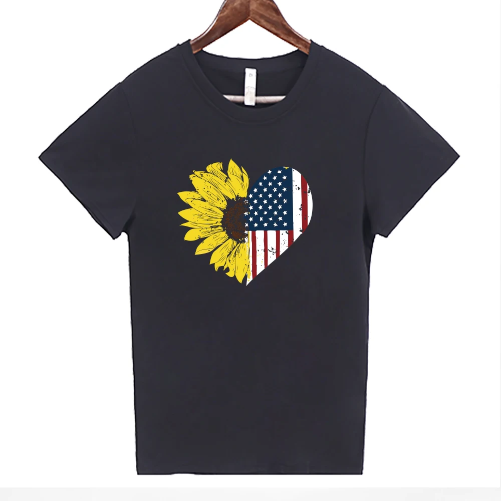 

A Powerful Only Flag Fashion Graphic Tees Women T-shirts Slim Fit Girl's Tshirts Tees & Tops Summer Gift for Lover