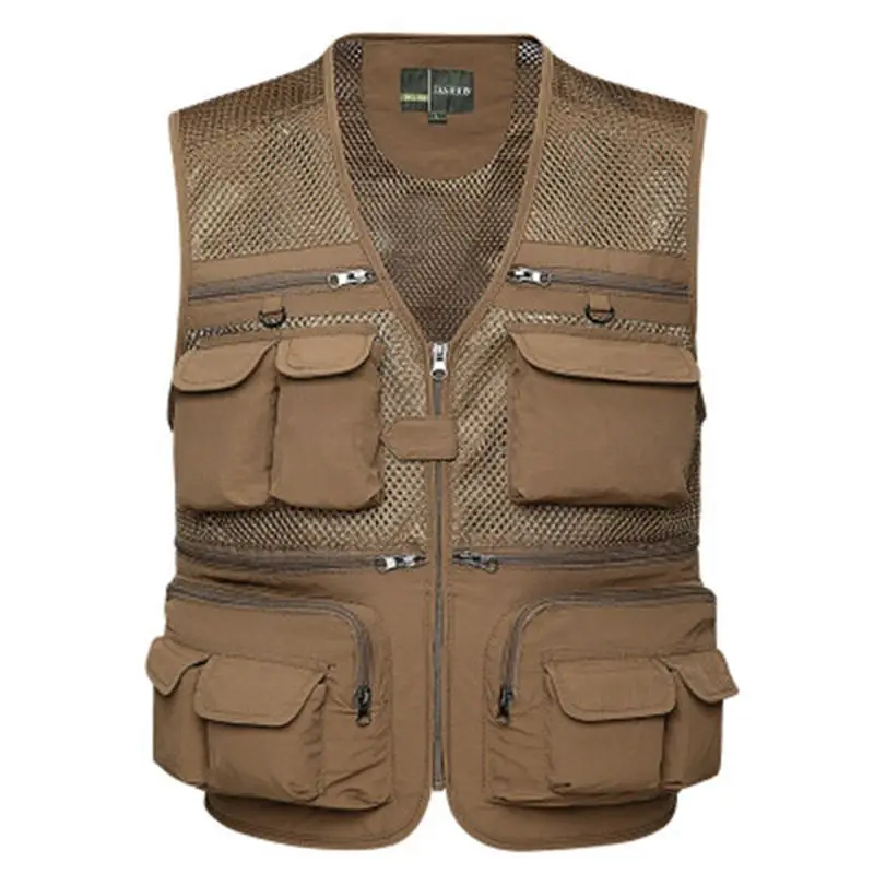 Brieuces Brand Mens Vests Sleeveless Jacket Cotton Colete Travel Pocket