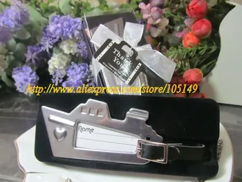 

(10 Pieces/Lot) 2016 Silver Wedding Favors Destination Love Cruise Ship Luggage Tag souvenirs For Bridal shower party favors