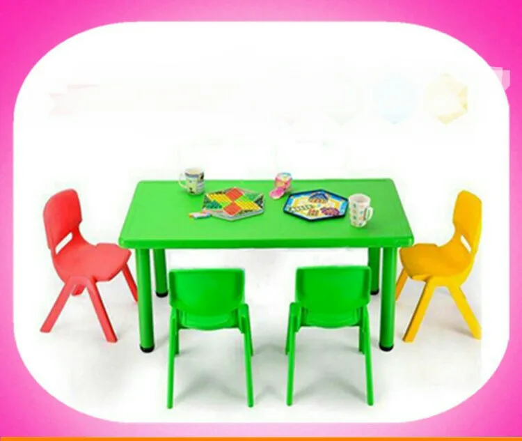 

Children Furniture Sets kids Furniture sets 6 chairs+ 1 table sets plastic study table desk kids table sets minimalist 2018 new