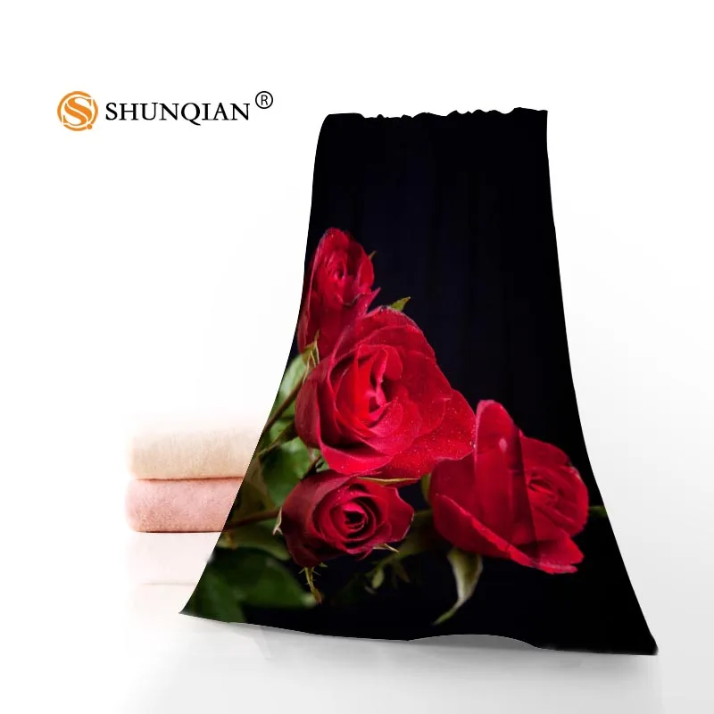 Red Roses Background Towels Microfiber Bath Towels Travel,Beach,Face