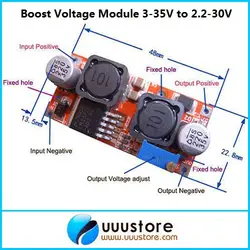 Мини DC-DC повышающий преобразователь модуль 3-В 35 в преобразовать в В 1,25-30 в панели солнечные Авто Шаг подпушка до питание для FPV системы