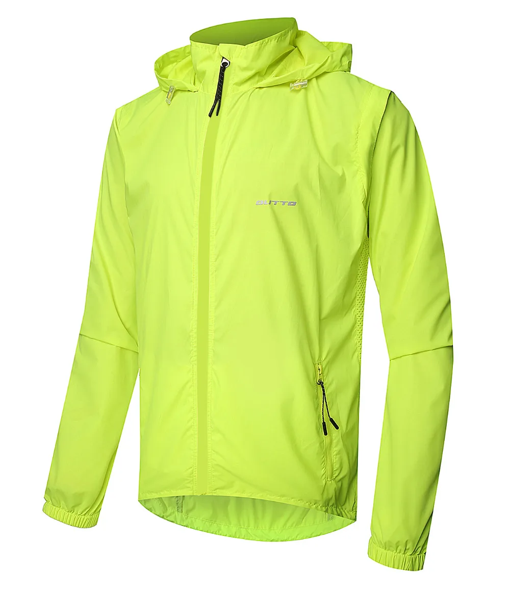 

Men's Cycling Jacket Bike Jacket Windbreaker Raincoat Waterproof Windproof Breathable Zipper Off Jacket Vest Detachable Jacket