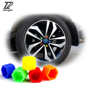 

ZD 20Pcs Car Silicone Wheel Hub Screw Cover Cap Six Colors For Citroen c4 Nissan qashqai Toyota corolla Ford focus 2 Accessories