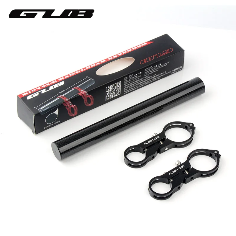 Carbon Fiber Bike Bicycle HandleBar Extender Lengthen Mount Lamp CNC Lightweight MTB Flashlight Computer Phone Holder G202