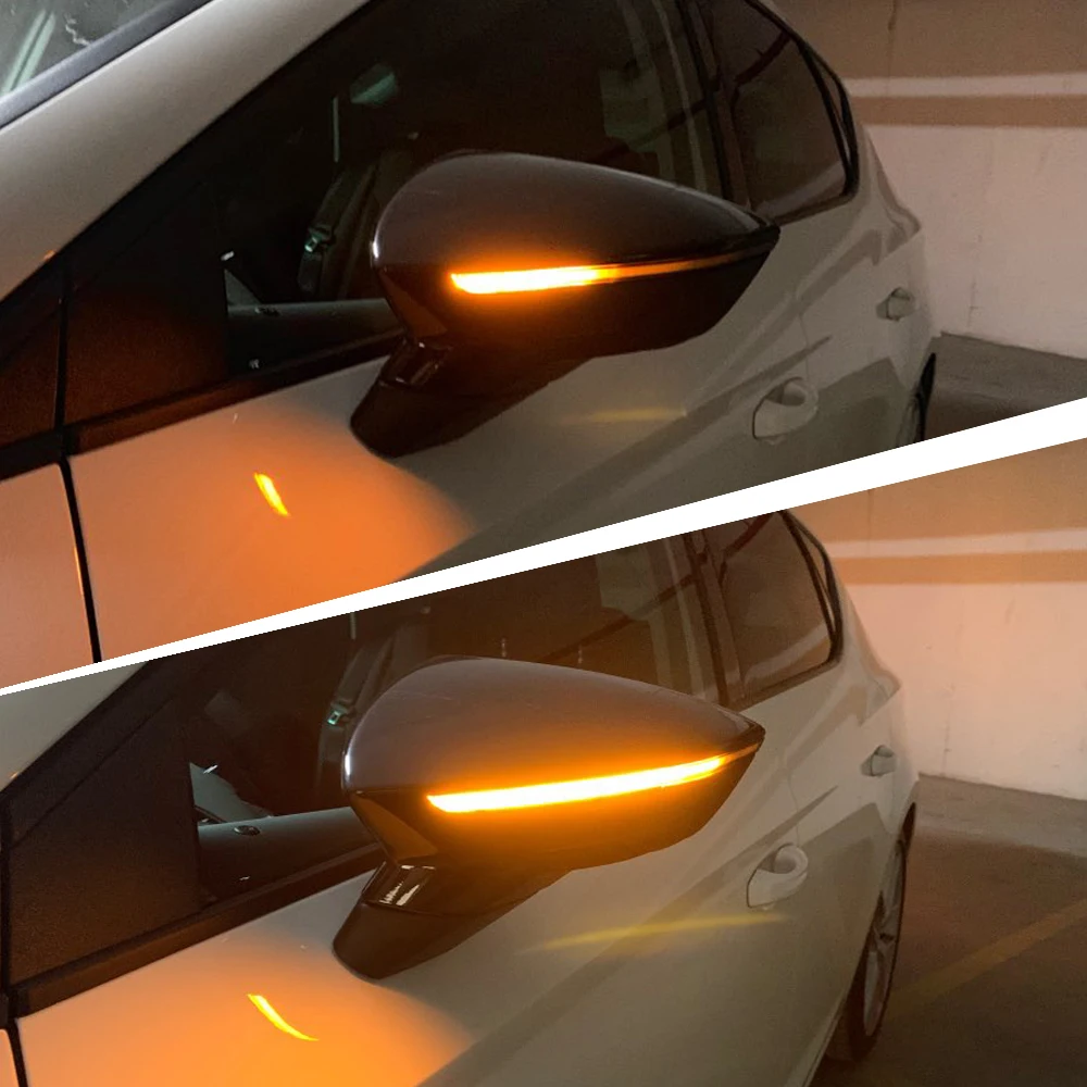 Pair Dynamic Blinker for Seat Leon III 5F Ibiza KJ Arona LED Turn Signal Side Mirror Indicator light 2013