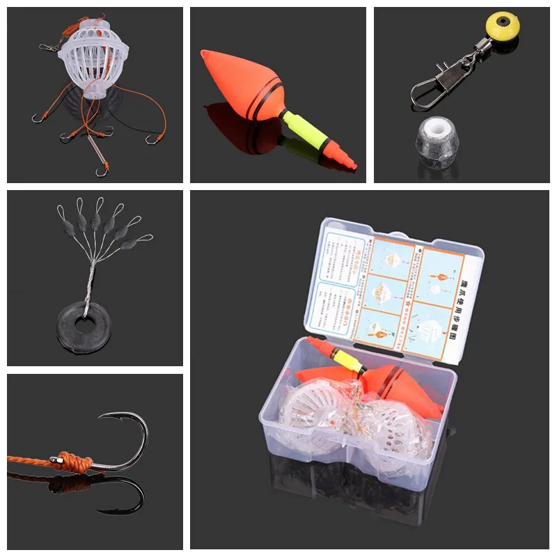 

1 set Carp Fishing Float Strong Explosion Hooks Set Head Swivels Lead Weight Tackle Carp Fishing Capture Tool