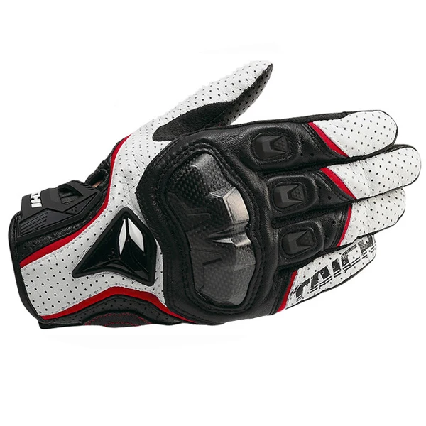 RST 390 moto rcycle перчатки кожаные дышащие гоночные перчатки беговые перчатки мото перчатка GP - Цвет: Белый