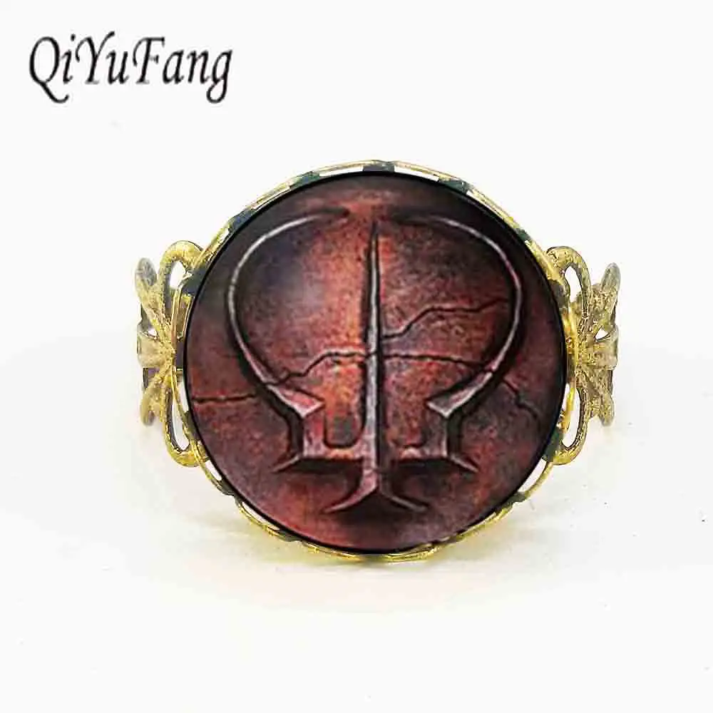 

Steampunk Brotherhood of Blood Ring Dark Souls II Glass Dome Ring gift men women vintage antique 1pcs/lot adjustable rings