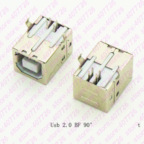 5 шт. разъем USB 2 0 гнездовой типа B 90 градусов для пайки печатной платы интерфейс