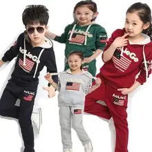New Autumn Winter Kids Clothes Sets Jacket Pants Cotton Boys Girls Sport Suit Children Hoodies+pants Kids Tracksuit Casual Cloth