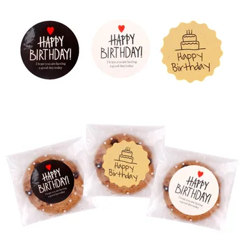 

Patimate Happy Birthday Sticker Vintage Paper Handmade Sticker Kraft Unicorn Thank you Sticker Seal Labels Blank Gift Christmas