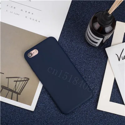 Luxury Thin Soft Color Phone Case For Iphone 7 8 6 6s Plus 5s Se Silicone Back  Capa For Iphone X Xs 11 Pro Max Xr 12 13 Cover Navy Blue