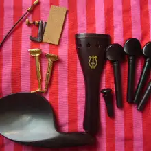 5 комплектов Эбонитовые части для скрипки, цветок инкрустация на хвосте, скрипки части