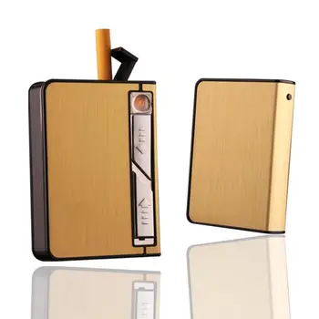 

10 cigarettes box USB Cigarette case with cigar lighter packing : gift box