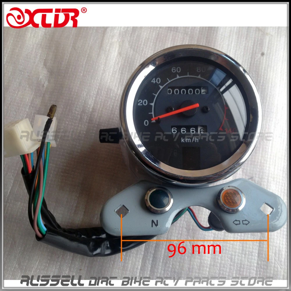 MechanicalSpeedoMeterOdometerRetroWithGearIndicatorCafeRacerForSUZUKIQS150QS150B