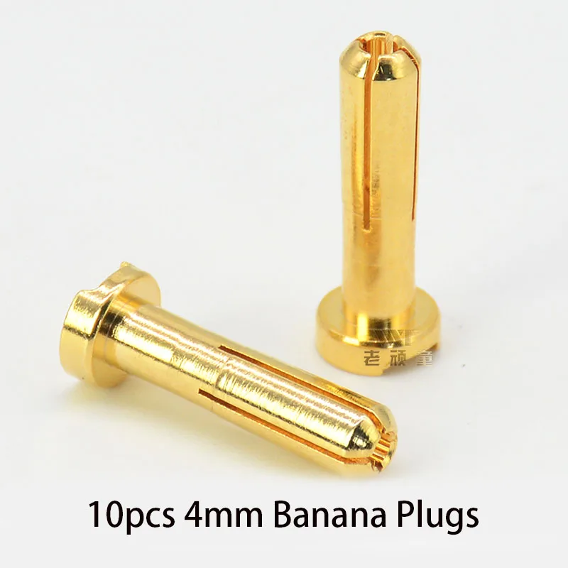 10pcs AMASS 4mm Banana Plugs Connector Male Stable Current Plated 7u