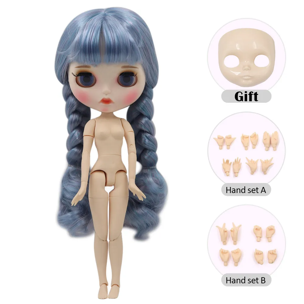 ICY blyth кукла Обнаженная фабрика Нормальная и общая тело Мода BJD кукла с ручным набором AB и лицевой панелью девушка кукла специальная цена - Цвет: 62271049-G