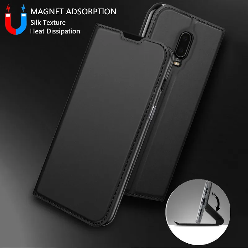 

Phone Case For OnePlus 6T 6 5 5T Luxury Silk Texture Flip Leather Book Cases Card Holder Slot Cover For One Plus 6 5T 5 6T Coque