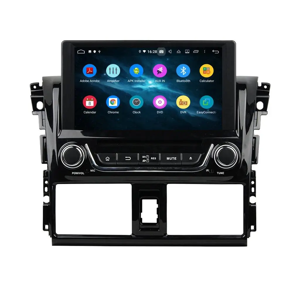 Best IPS Android 9.0 Octa Core 2 din 8" Car DVD GPS for Toyota Yaris Vios 2013 2014 2015 stereo Radio Bluetooth 4.2 WIFI USB 4gb+32gb 1