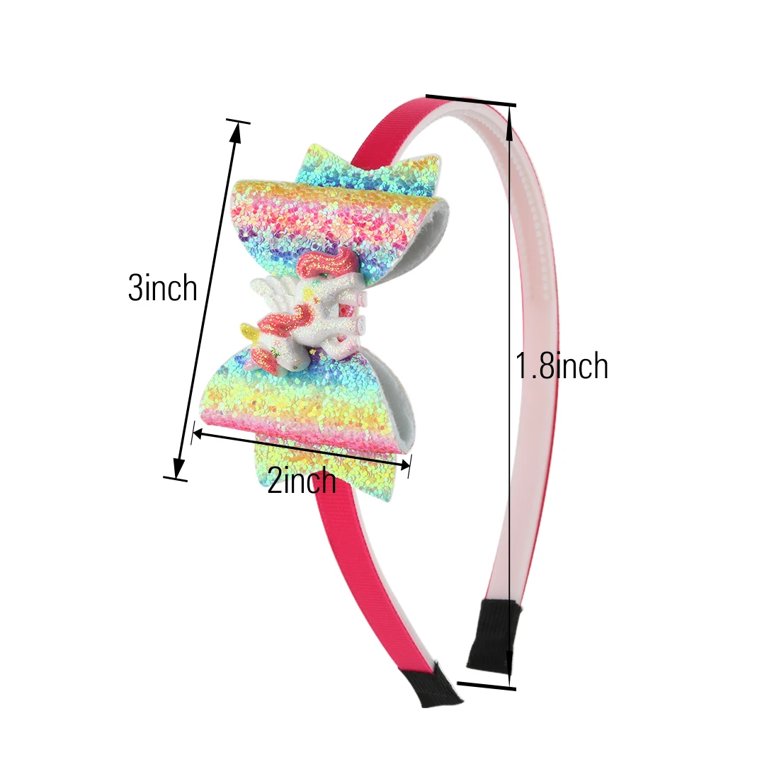 XIMA 12 шт./партия дизайн блестки с единорогом 3 дюйма банты для волос для девочек Принцесса повязка на голову вечерние аксессуары для волос