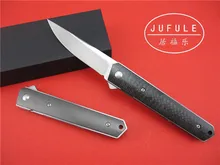 Jufule 2017 kwaiken kugellager flipper klappmesser vg 10 klinge titanium carbon fiber küche camping jagdmesser edc werkzeug
