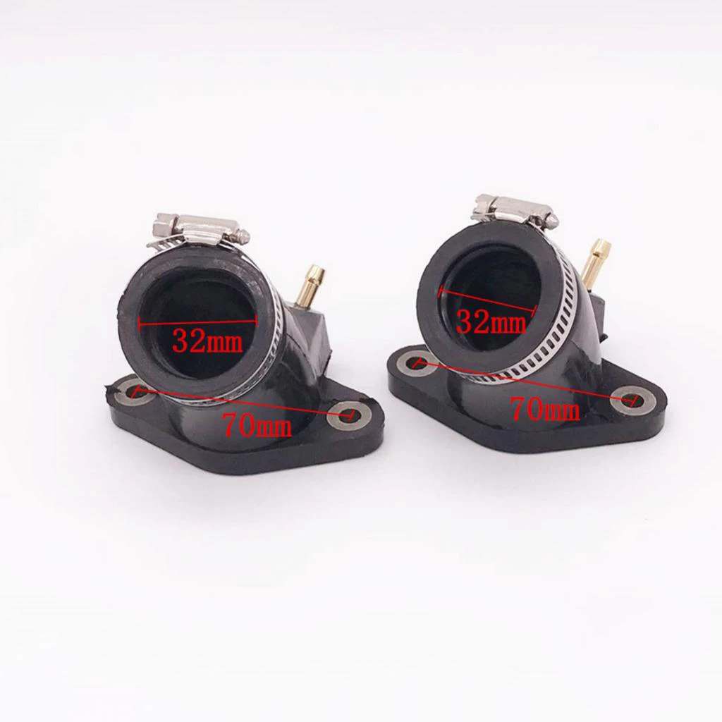 2 Pcs Motorcycle Carburetor Interface Adapter Intake Manifold For Yamaha V Star XVS650 XVS400 1998-2016 Carburetor Intake Parts