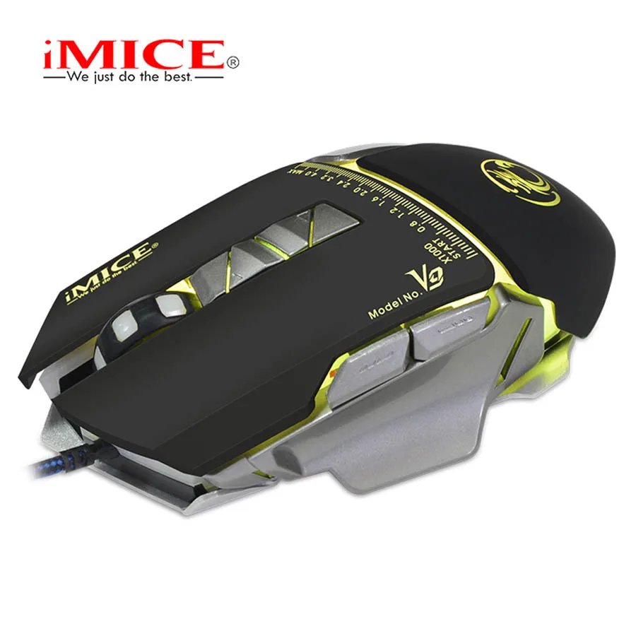 IMice V9 Проводная игровая мышь USB оптическая 3200DPI профессиональная геймерская для
