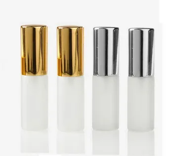 

Frosted glass 5ml Travel liquid Fine mist fragrant Perfume Atomizer Refillable Spray Empty Bottle 200pcs/lot silver/gold Cap