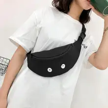 Женская парусиновая Милая поясная сумка на пояс, Женская Повседневная сумка через плечо, сумка на пояс для девочек, летняя стильная длинная поясная сумка на молнии Z95