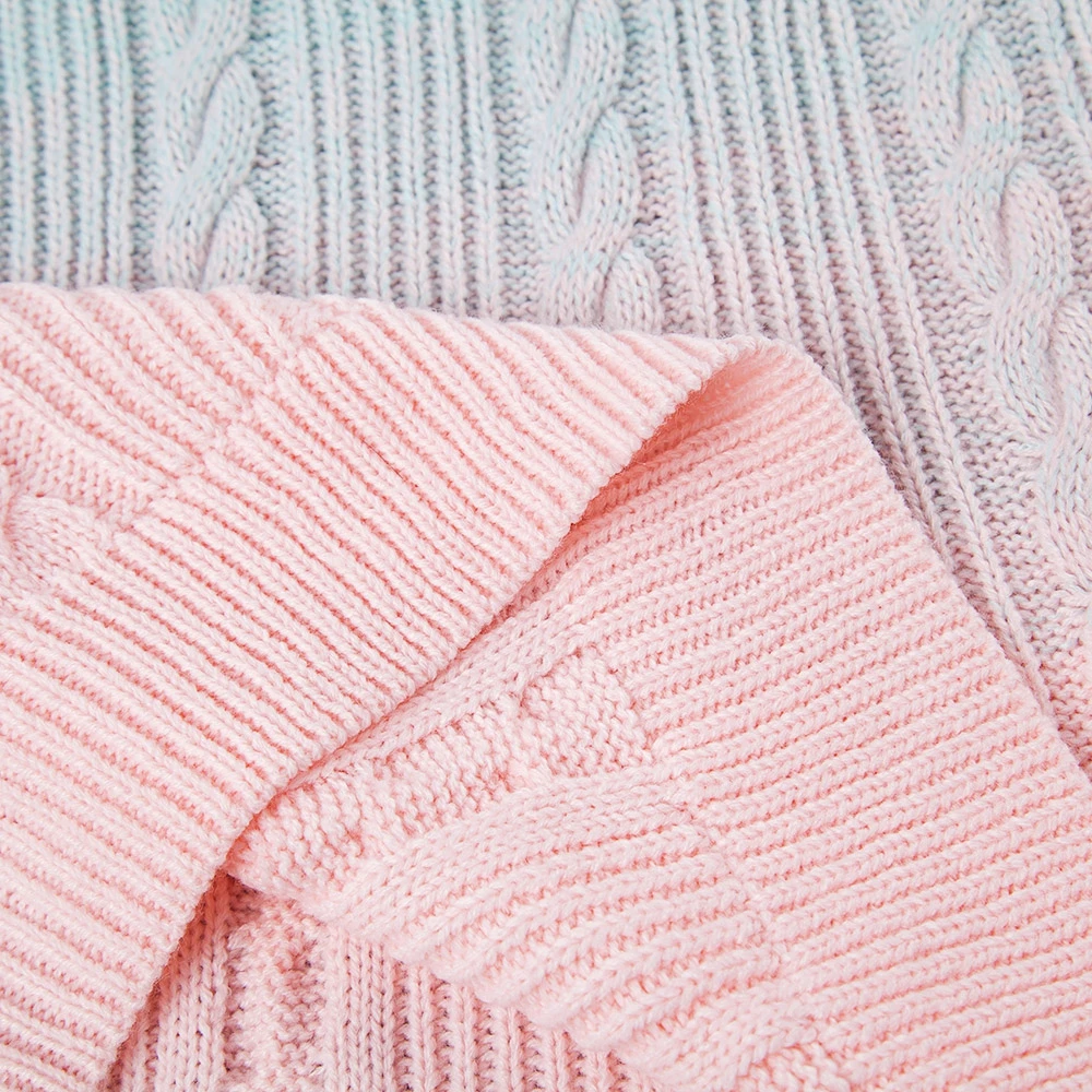 Round Collar Long Sleeve Beaded Color Blocking Women Sweater Round Collar Long Sleeve Beaded Color Blocking Women Sweater