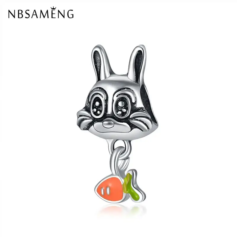 

Original Silver Plated Charms Cute Rabbit Charm Fit Pandora Bracelets & Necklaces Women Diy Women Jewelry Making