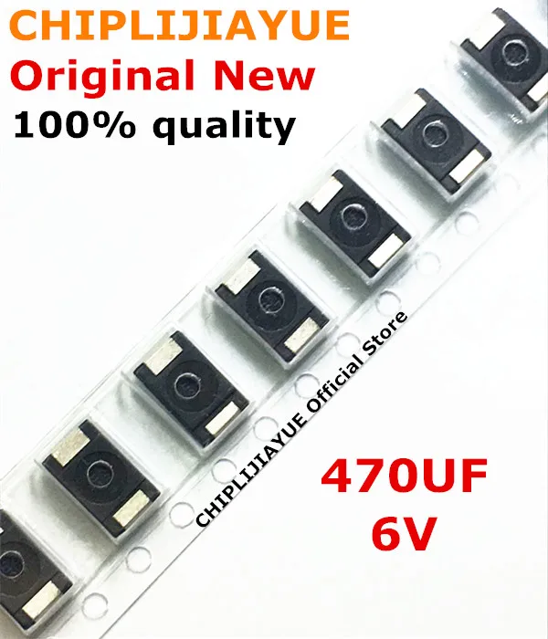 

(300piece) 100% New 470UF 6V 470-6 470 6.3V SMD Tantalum Capacitor Polymer POSCAP Type D black 7343 Original